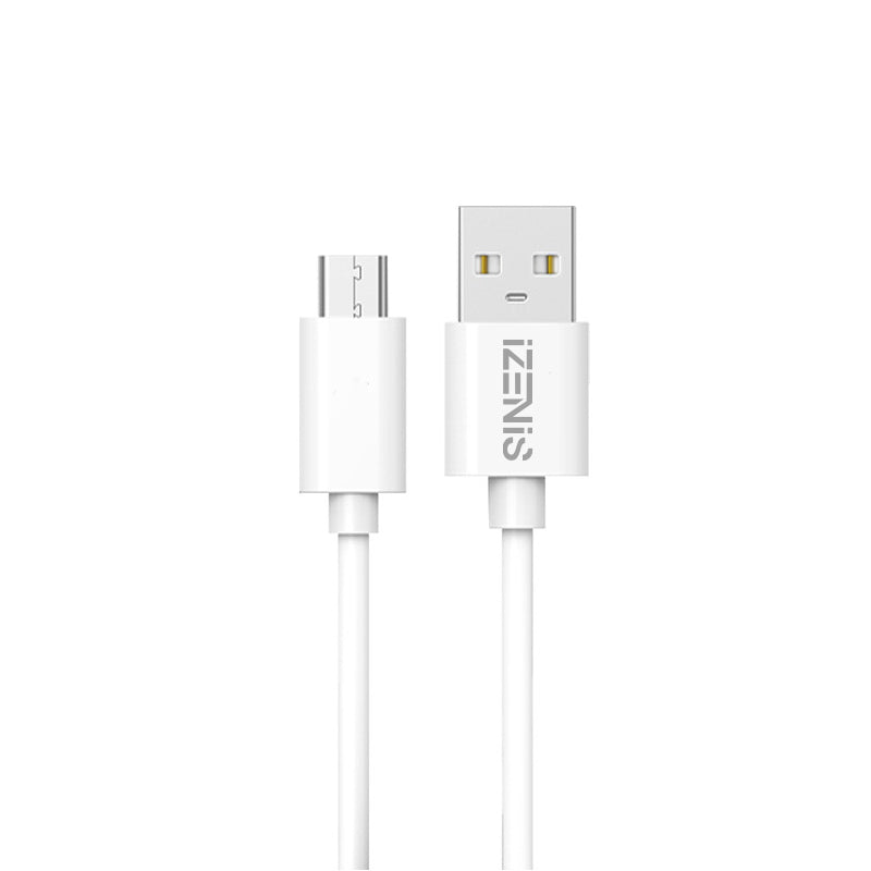IZENIS D-03P-11, Data Cable, 2.4A-PVC-USB A to Micro 1m,White