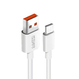 IZENIS D-05P-215 Data Cable, 5.0A-PVC- USB A to Type C 1.5m, White