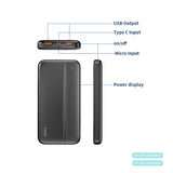 IZENIS DP-003 10000mAh DuraPower Bank,5V/2A(OUTPUT-2USB) ,(INPUT-MICRO/TYPE-C)