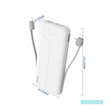 IZENIS DP-009 10000mAh Power Bank with charger, All in one Power Bank with Plug, Data Cable for iphone,Android