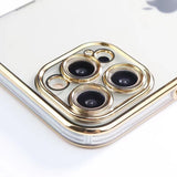 IZ-0505 Glitter Electroplated Phone Cover Full Camera Protective Phone Case for iPhone 7/8/X/XR/XS/11 Series