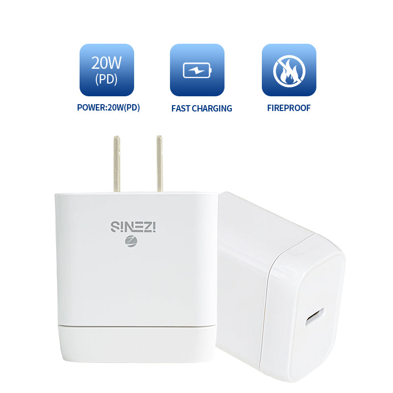IZENIS P-04 Charger, 20W Fast Charger, USB-C Plug