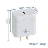 IZENIS P-04 Charger, 20W Fast Charger, USB-C Plug