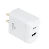 IZENIS P-05 Charger, two Ports USB-A + Type-C, 2.4A plug
