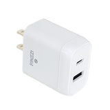 IZENIS P-07 Charger, 25W Fast Charge, Two Ports USB-A + Type-C plug