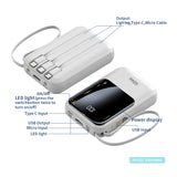 IZENIS PP-001 10000mAh Pocekt Power Bank, ,PD20W+QC22.5W Power Bank with LED light and Data Cable for iphone,Android