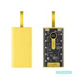 IZENIS SP-005 10000mAh SpeedPower bank,PD20W+QC22.5W PD+QC Cyber Style Transparent Power Bank with LED light